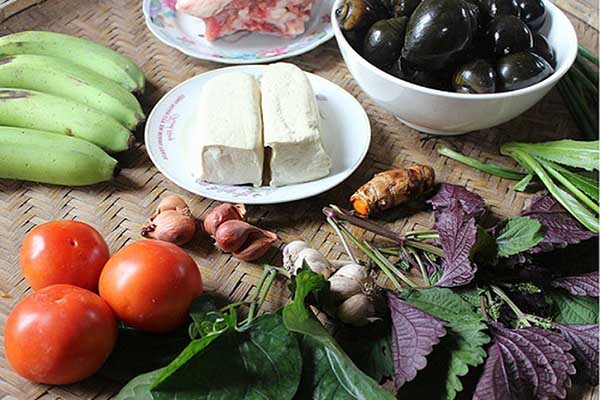 canh ốc chuối nấu đậu