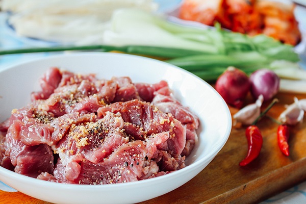 canh kim chi đậu phụ
