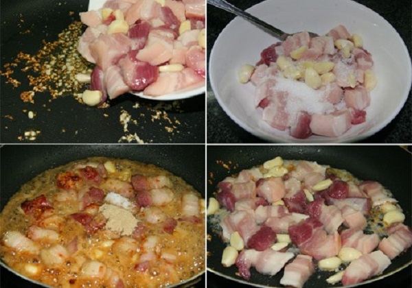 Thịt nạc kho tiêu